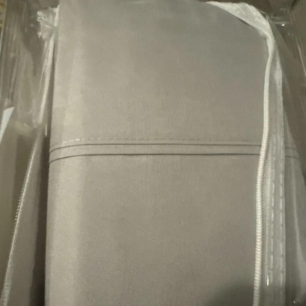 LuxClub Split King Lt. Taupe 7 Pc Sheet Set Hypoallergenic Cooling Soft Luxury